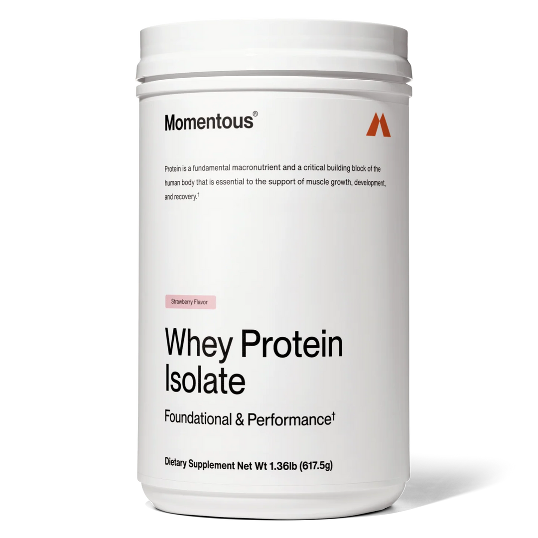 Momentous Essential Grass-Fed Whey Protein Powder – NSF Certified, Gluten-Free