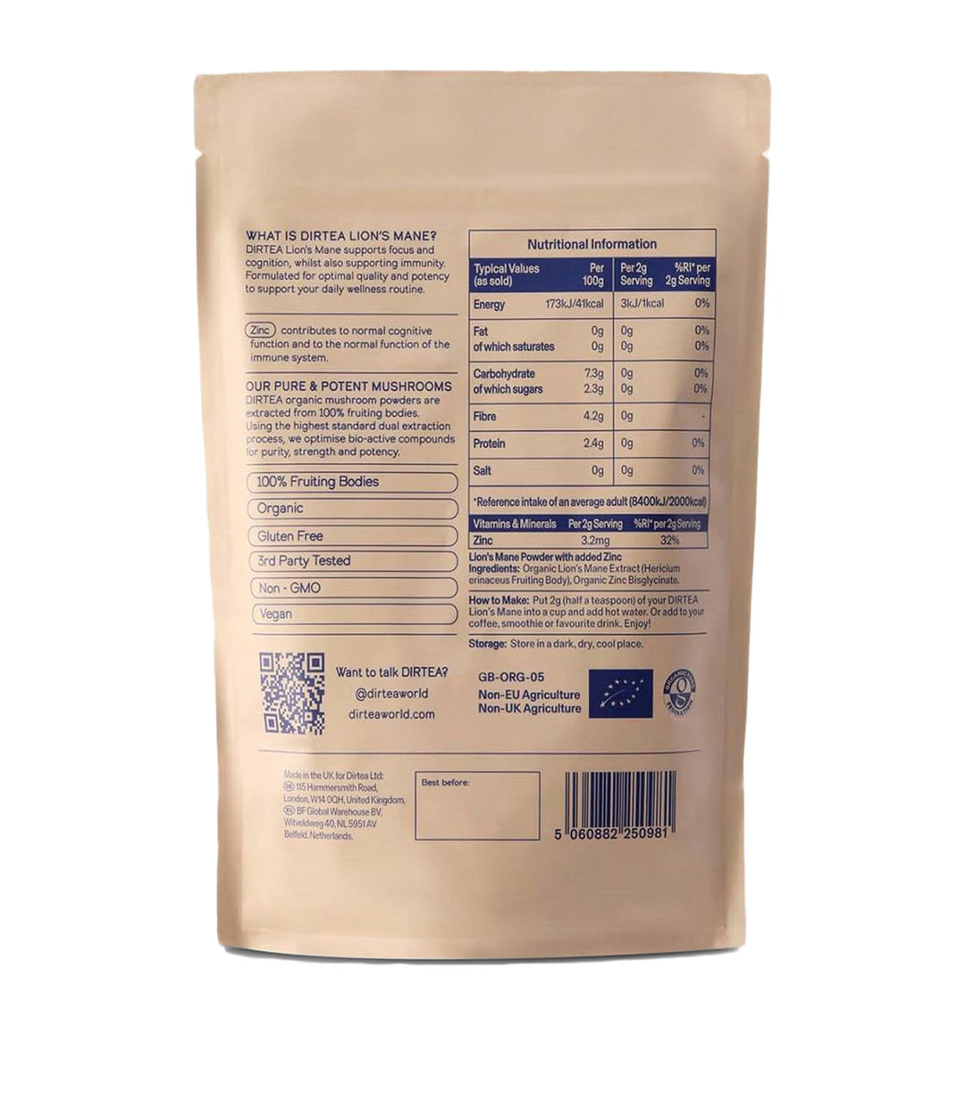 DIRTEA Lion's Mane Focus Powder (240g)
