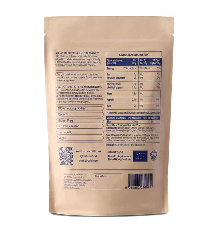 DIRTEA Lion's Mane Focus Powder (240g)