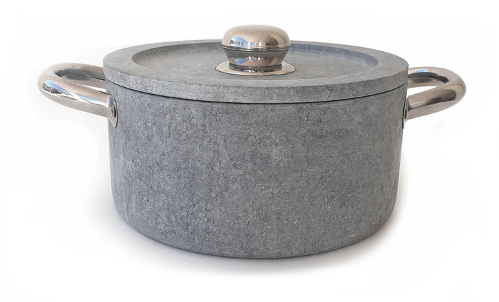 Cookstone Sideros Line Efestus Soapstone Casserole – Handmade, Non-Stick