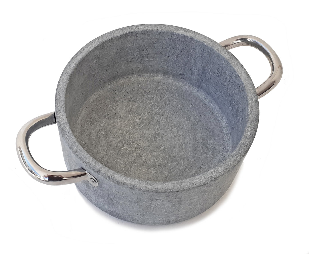 Cookstone Sideros Line Efestus Soapstone Casserole – Handmade, Non-Stick