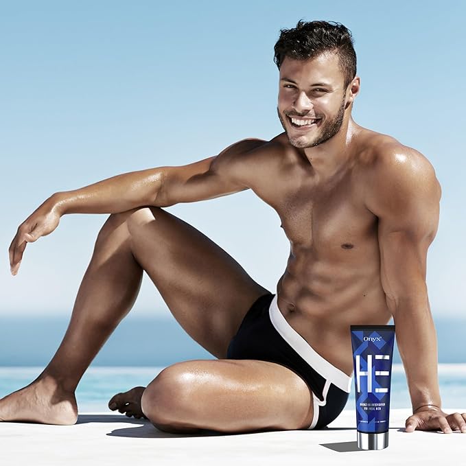 Onyx HE Tanning Bed Lotion for Men -  Muscle Bronzing Complex & Moisturizing Formula