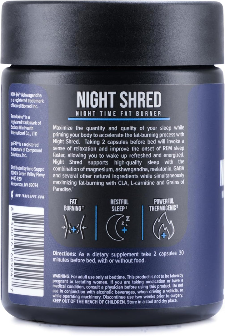 Nighttime Supplement with Botanical Extracts – 60 Vegetarian Capsules | With CLA, 5-HTP, and Ashwagandha