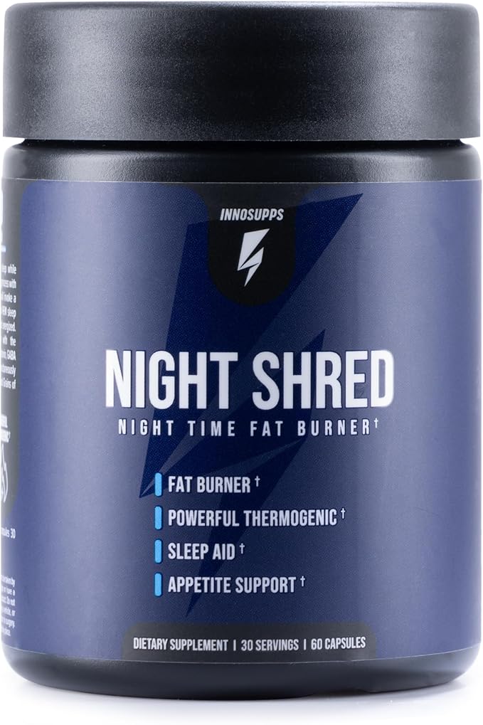 Nighttime Supplement with Botanical Extracts – 60 Vegetarian Capsules | With CLA, 5-HTP, and Ashwagandha