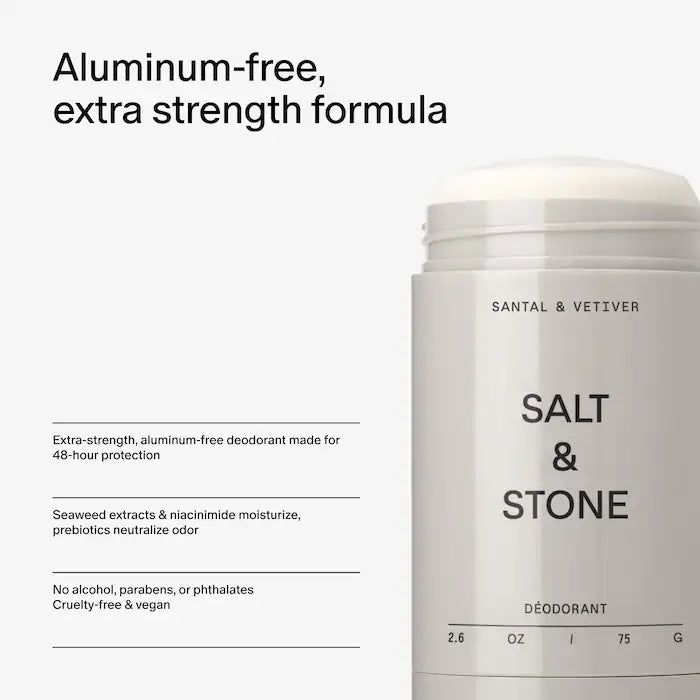Salt & Stone - Santal & Vetiver Extra-Strength Aluminum-Free Deodorant (2.6 oz)