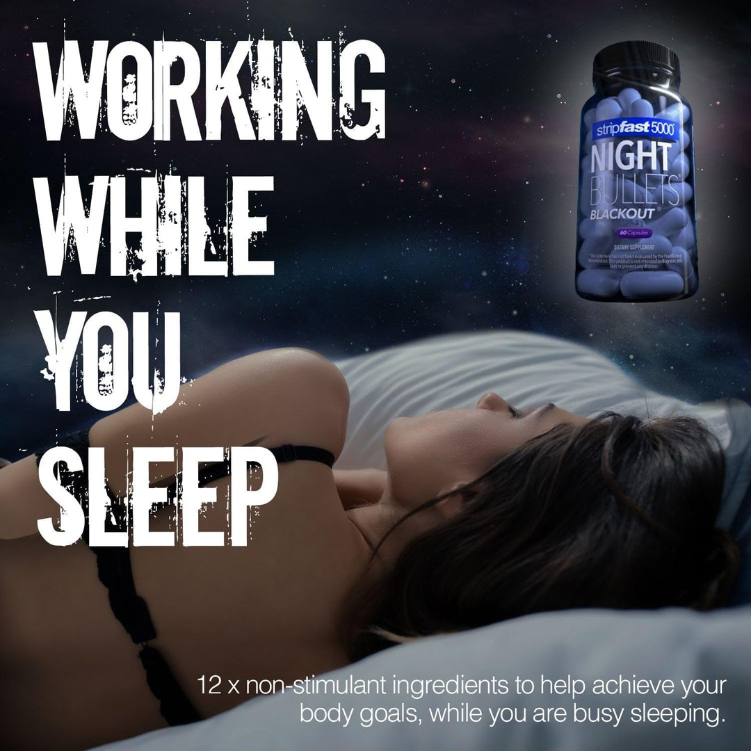 Night Bullet Capsules for Women and Men - 60 Count - Sleep Support
