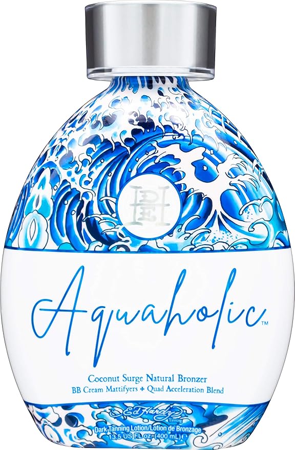 Ed Hardy Tanning Aquaholic - Coconut Surge Natural Bronzer Tanning Lotion 13.5 oz.