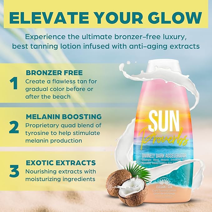 Sun Proverbs, Tanning Bed Lotion, Dark Tan Accelerator
