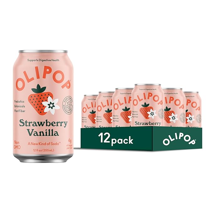 OLIPOP  Soda Pop, Gluten Free-Paleo-Keto (12-Cans)