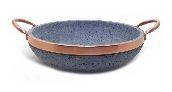 Cookstone Cuprum Soapstone Wok 4.3 L - Handmade, Non-stick