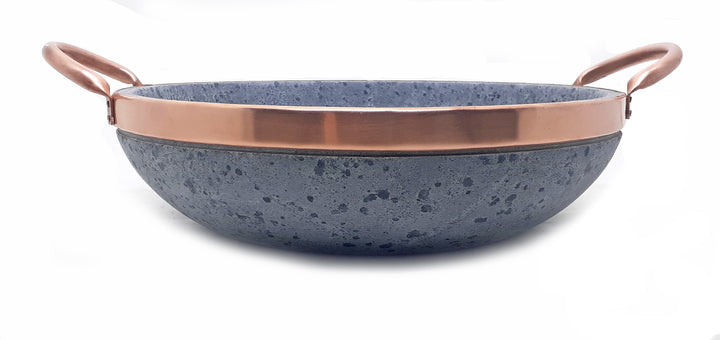 Cookstone Cuprum Soapstone Wok 4.3 L - Handmade, Non-stick